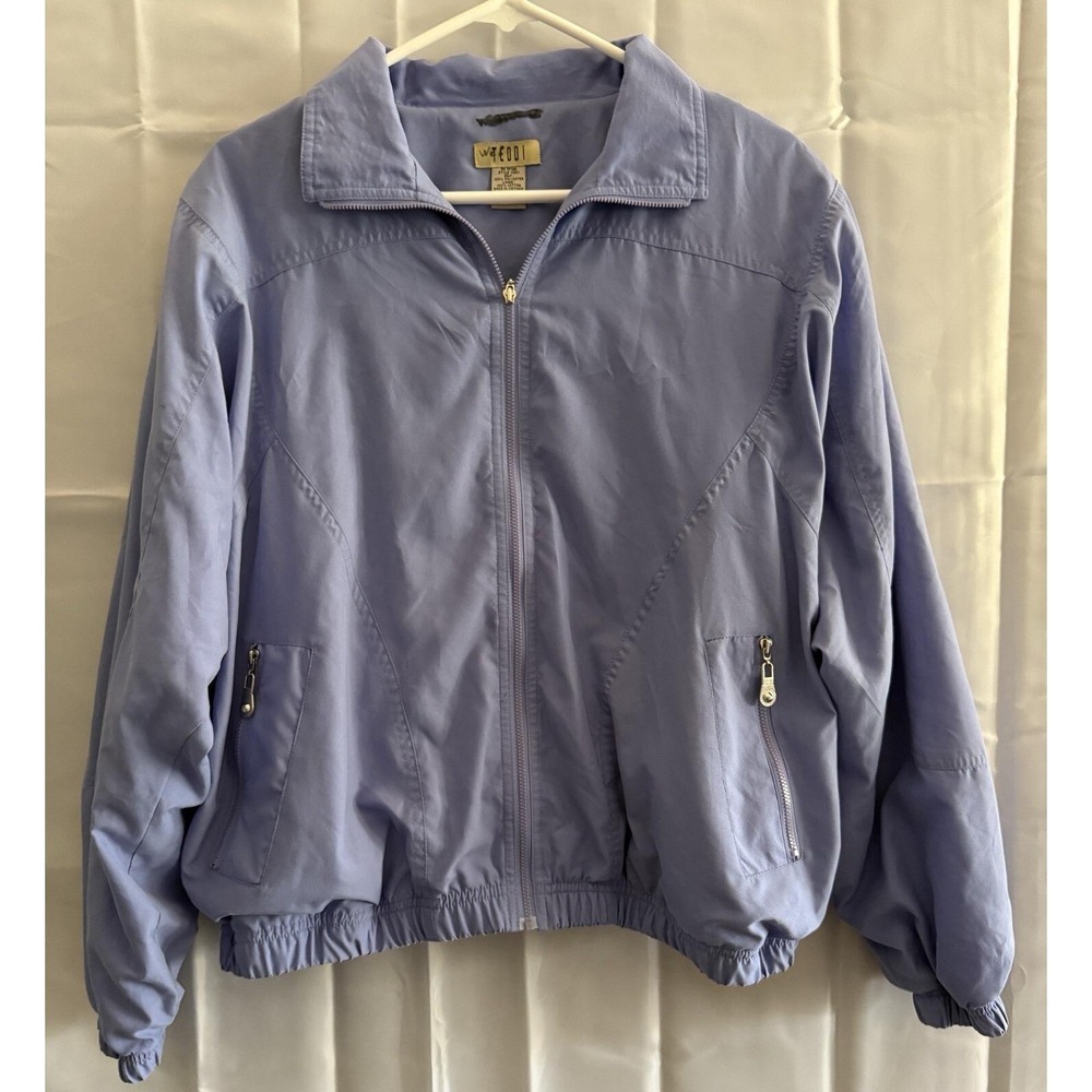 Vintage Teddi 1980s 2-Piece Windsuit L Purple Tracksuit Lined Pants Jacket